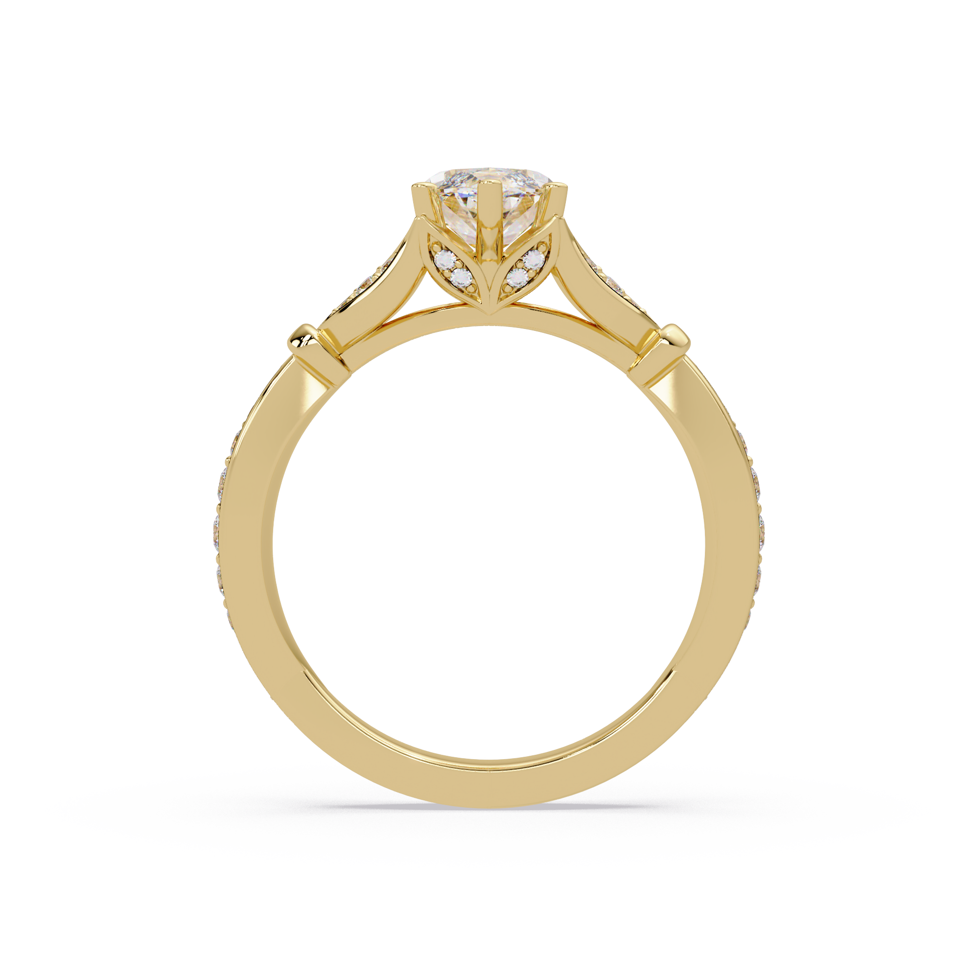 Nature Inspired Marquise Diamond Engagement Ring
