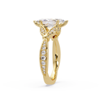 Nature Inspired Marquise Diamond Engagement Ring