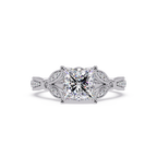 Nature-Inspired Round Diamond Engagement Ring