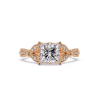Nature-Inspired Round Diamond Engagement Ring
