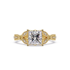 Nature-Inspired Round Diamond Engagement Ring