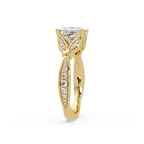 Nature-Inspired Round Diamond Engagement Ring