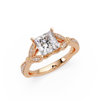 Nature-Inspired Round Diamond Engagement Ring
