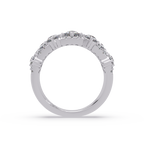 Round Cut Diamond Multi Row Statement Ring