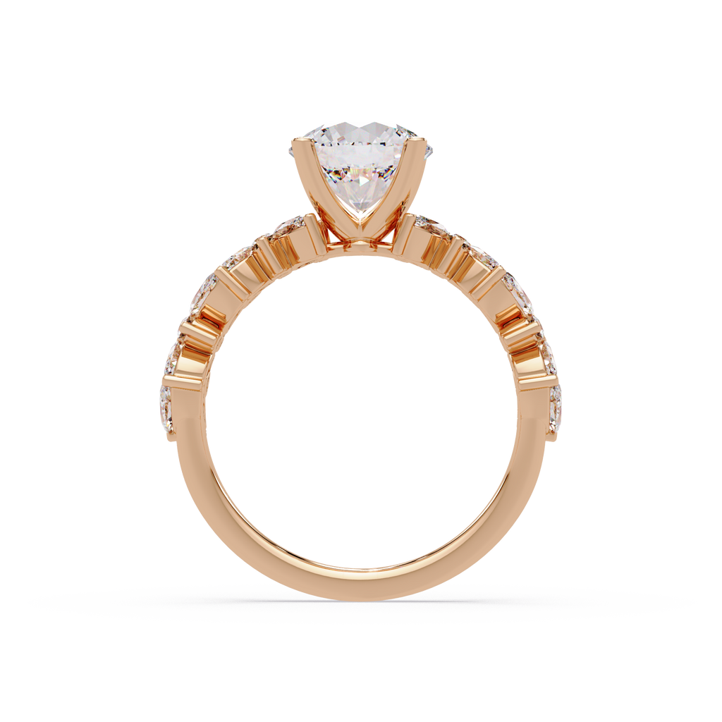 Floral Leaf Diamond Ring