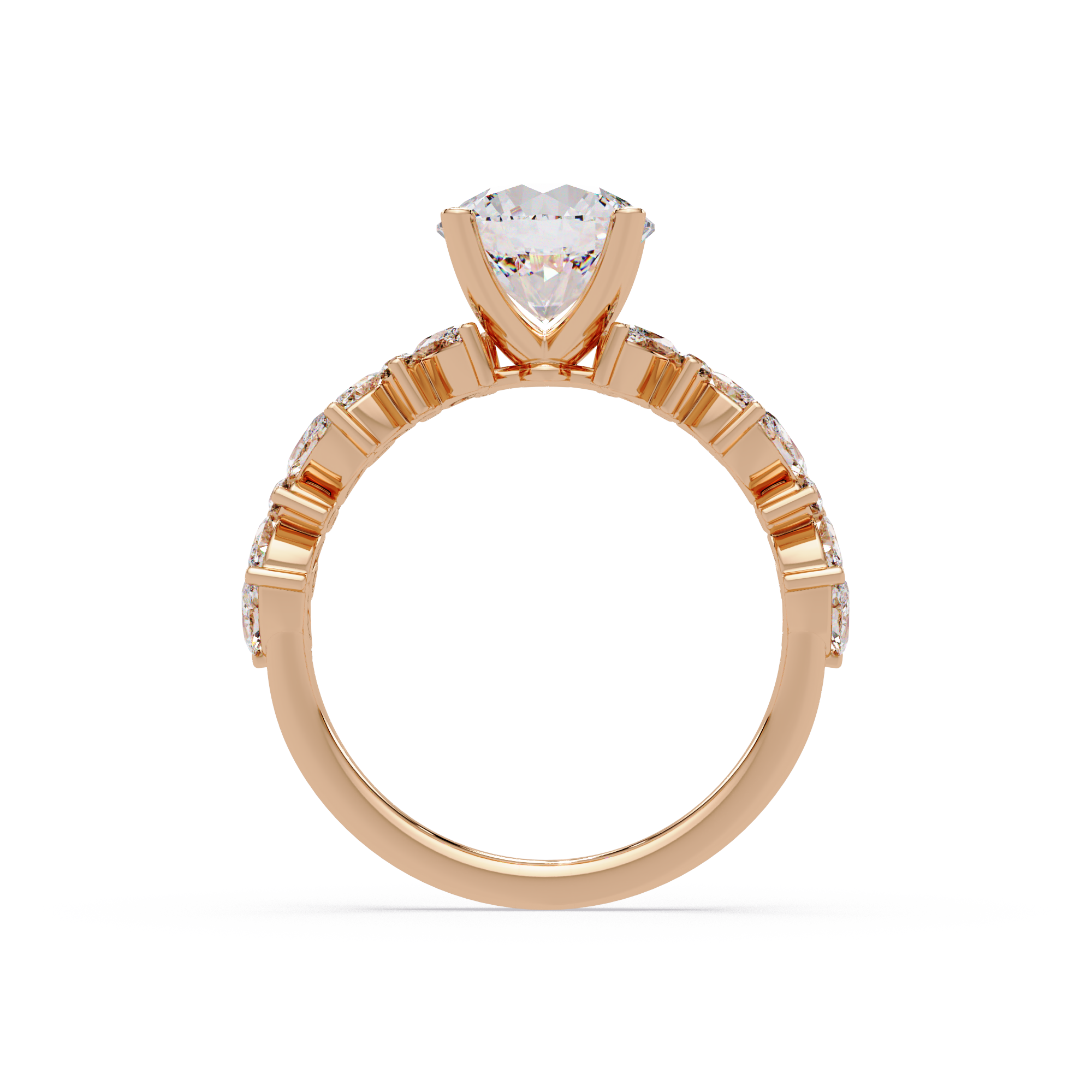 Floral Leaf Diamond Ring