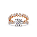 Floral Leaf Diamond Ring