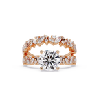 Floral Leaf Diamond Ring