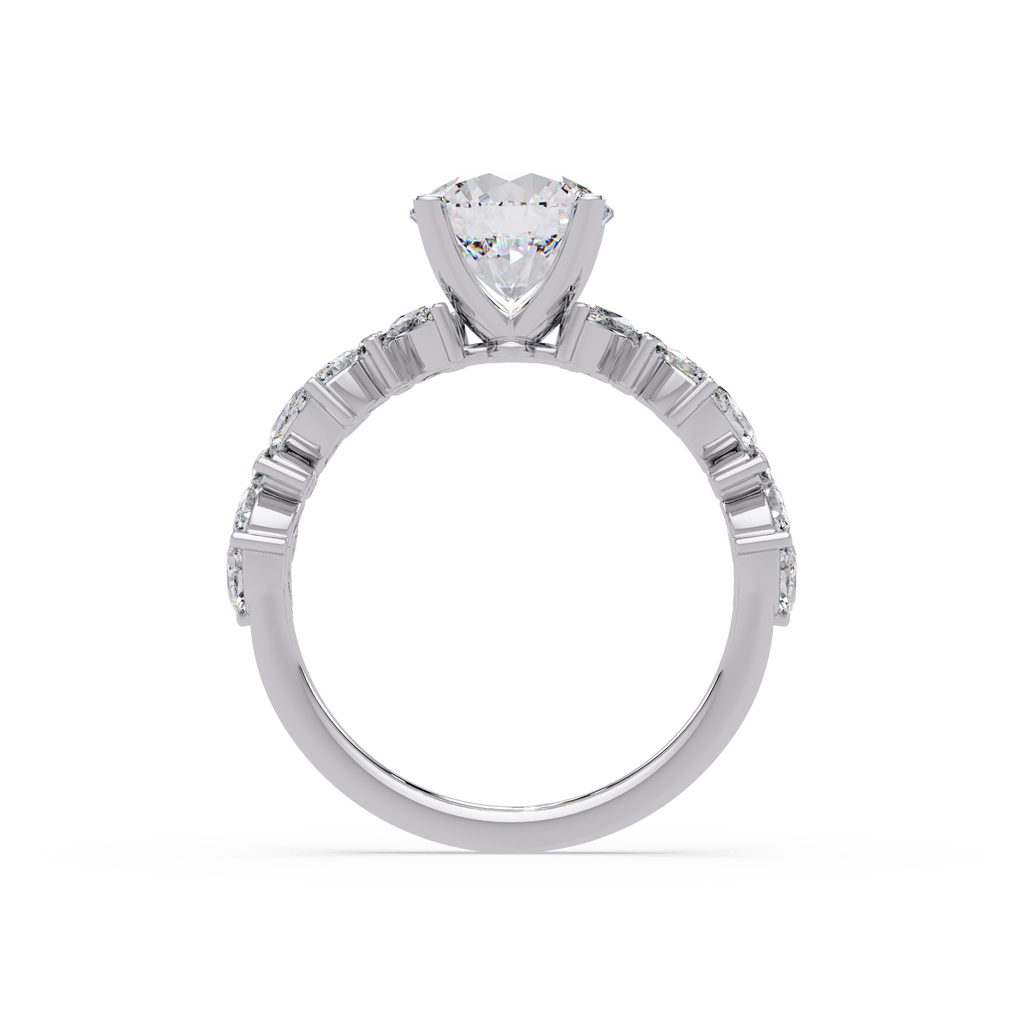 Floral Leaf Diamond Ring