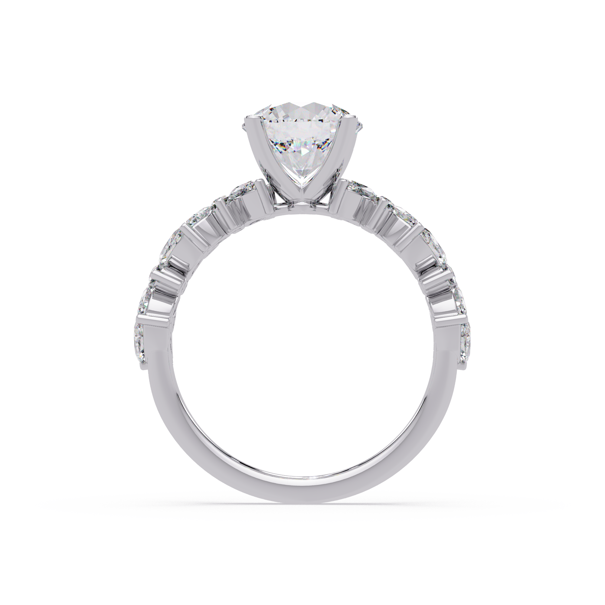 Floral Leaf Diamond Ring