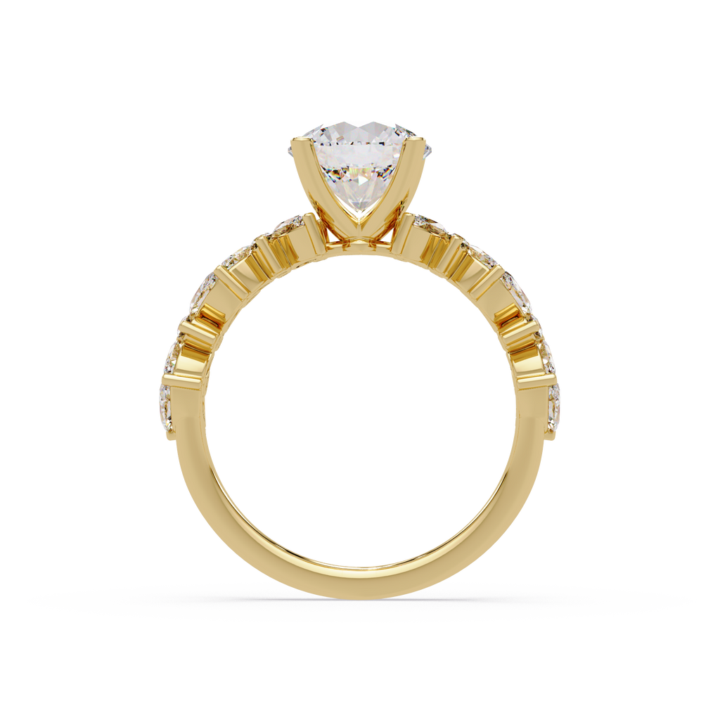 Floral Leaf Diamond Ring
