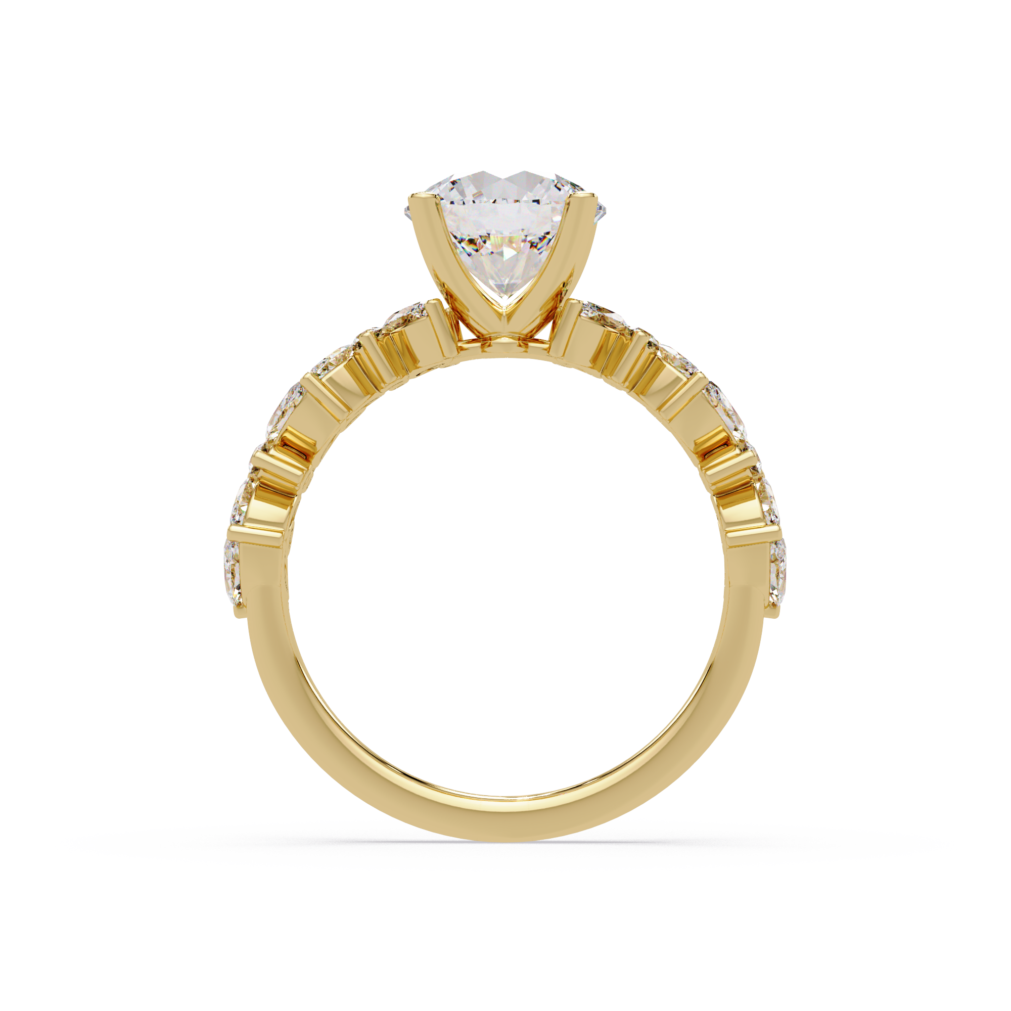 Floral Leaf Diamond Ring