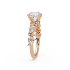 Floral Leaf Diamond Ring