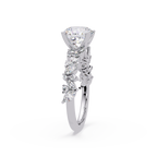 Floral Leaf Diamond Ring