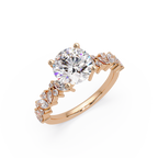Floral Leaf Diamond Ring