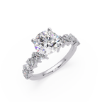 Floral Leaf Diamond Ring