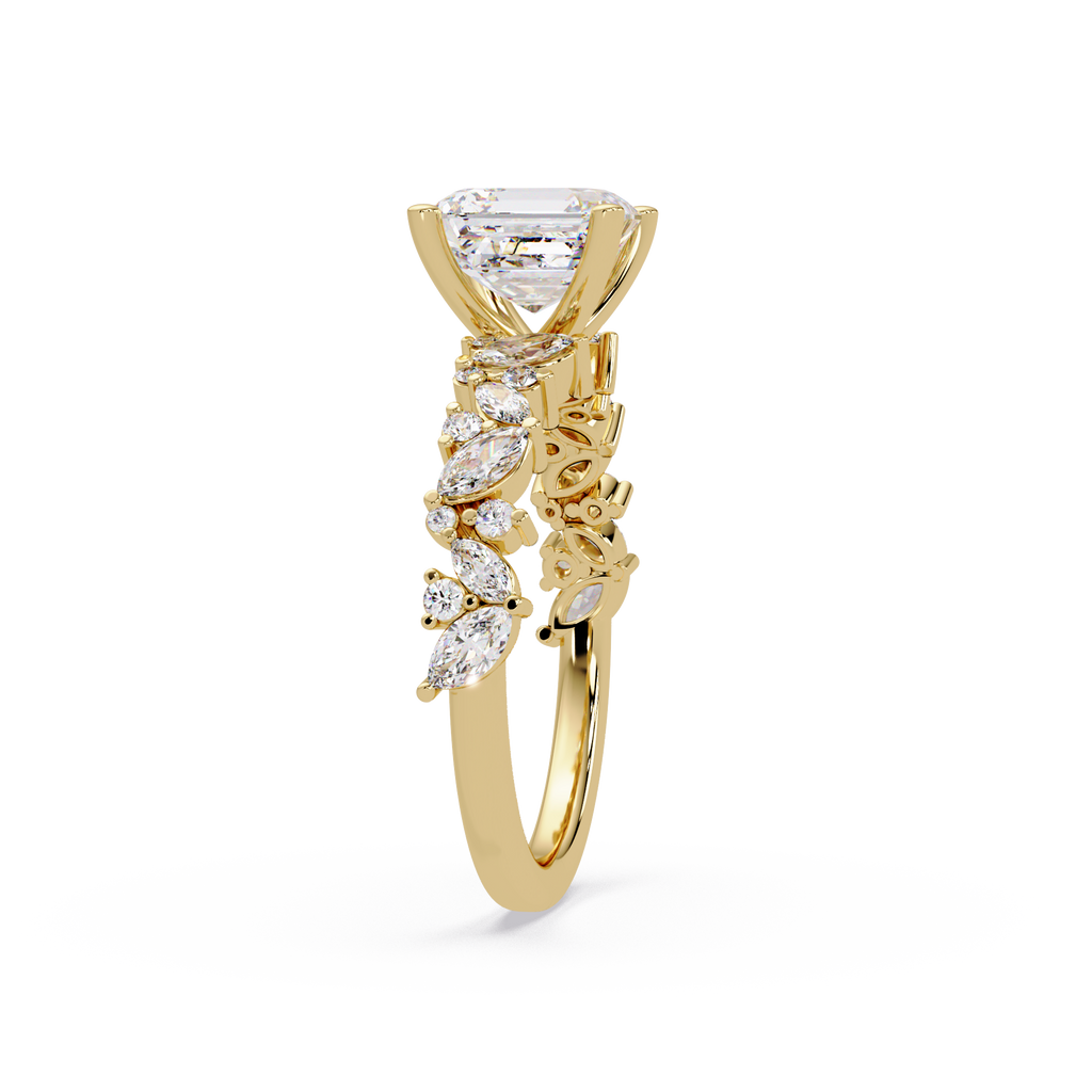 Nature Inspired Diamond Bridal Ring