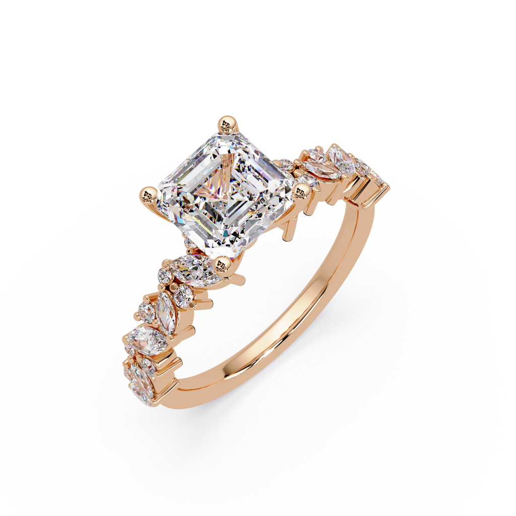 Nature Inspired Diamond Bridal Ring