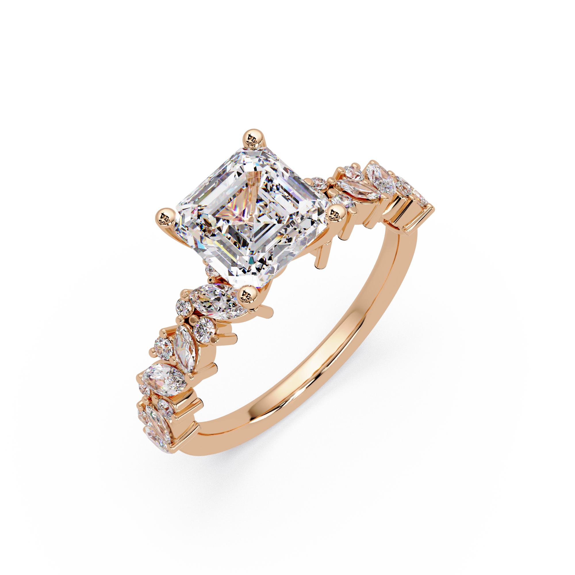 Nature Inspired Diamond Bridal Ring