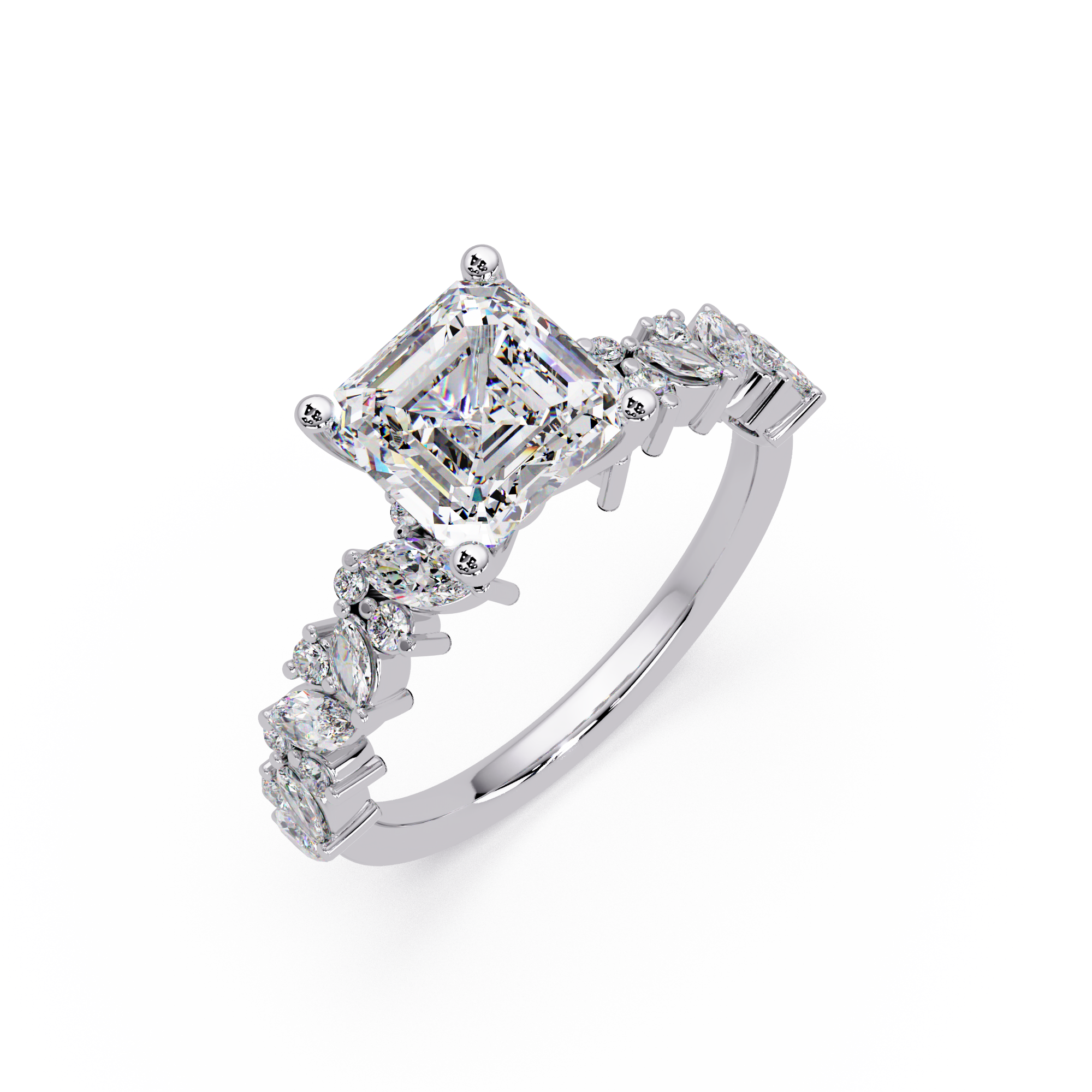 Nature Inspired Diamond Bridal Ring