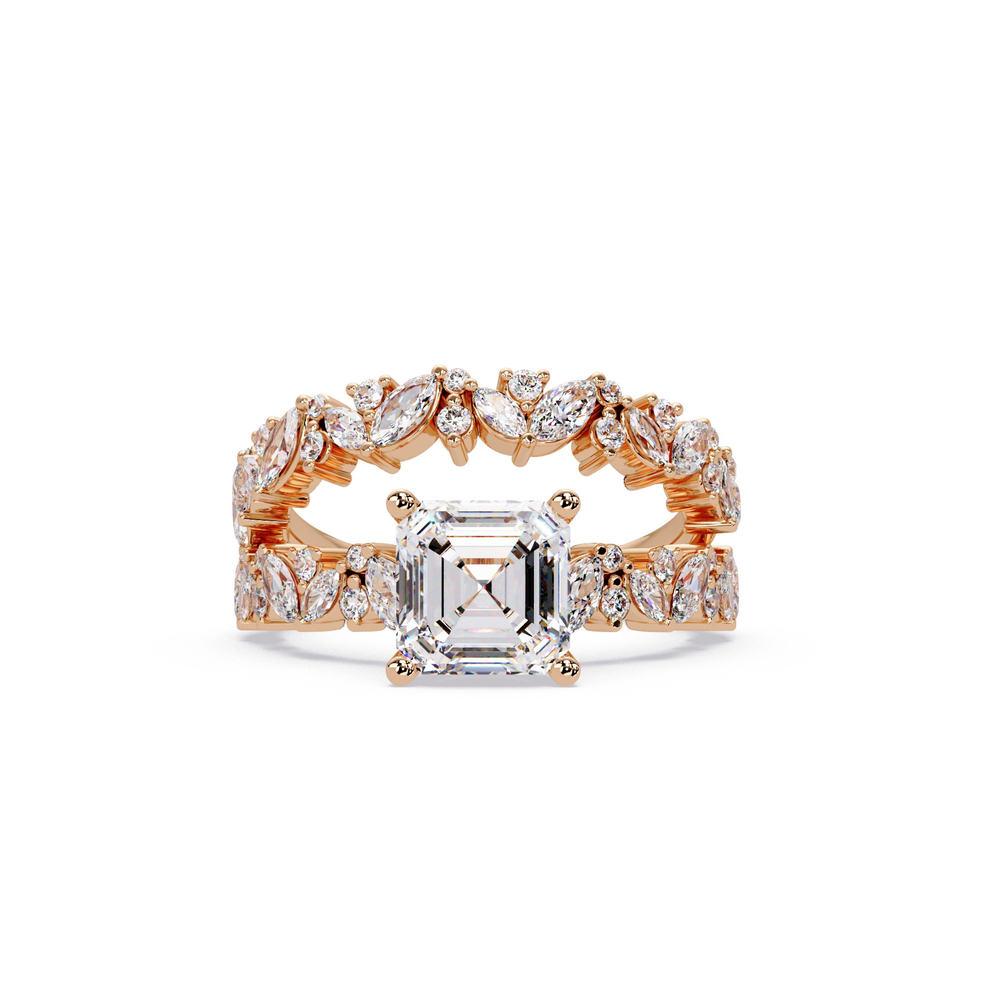 Nature Inspired Diamond Bridal Ring