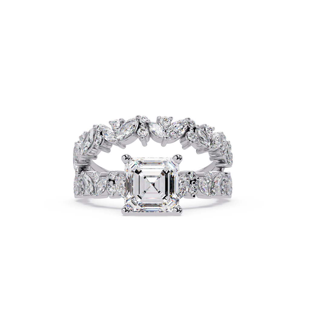 Nature Inspired Diamond Bridal Ring