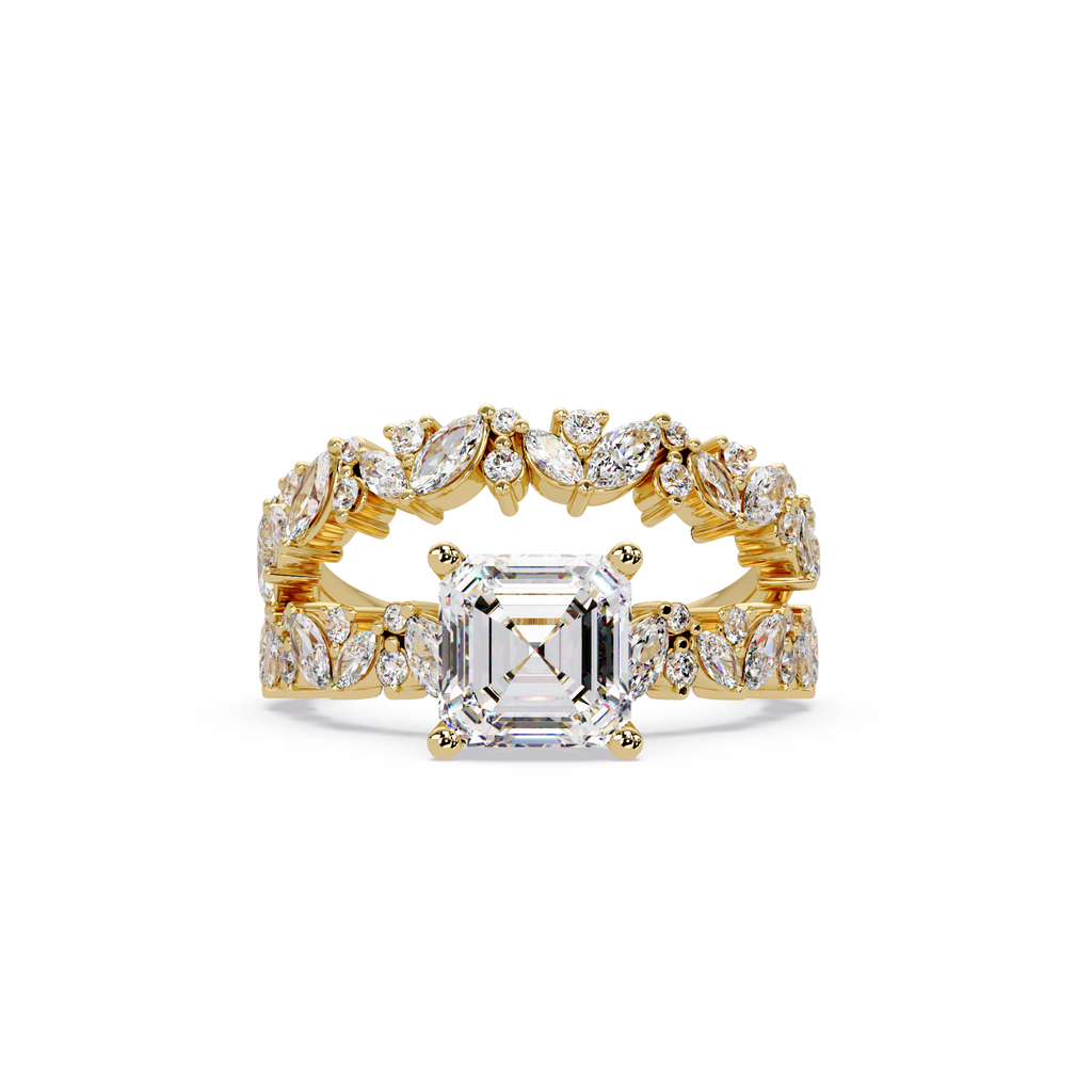 Nature Inspired Diamond Bridal Ring