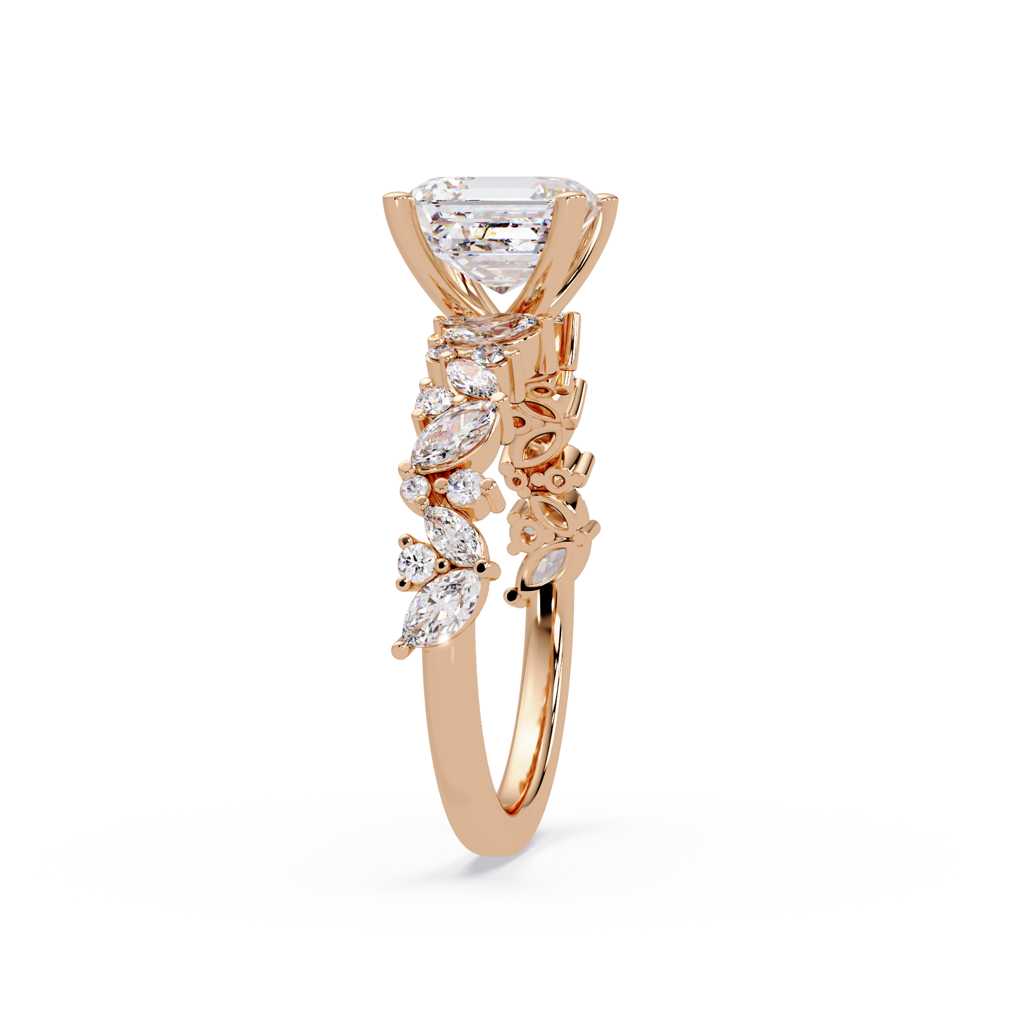 Nature Inspired Diamond Bridal Ring