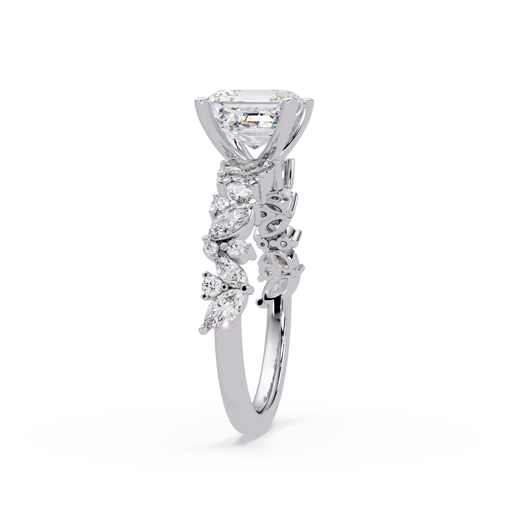 Nature Inspired Diamond Bridal Ring