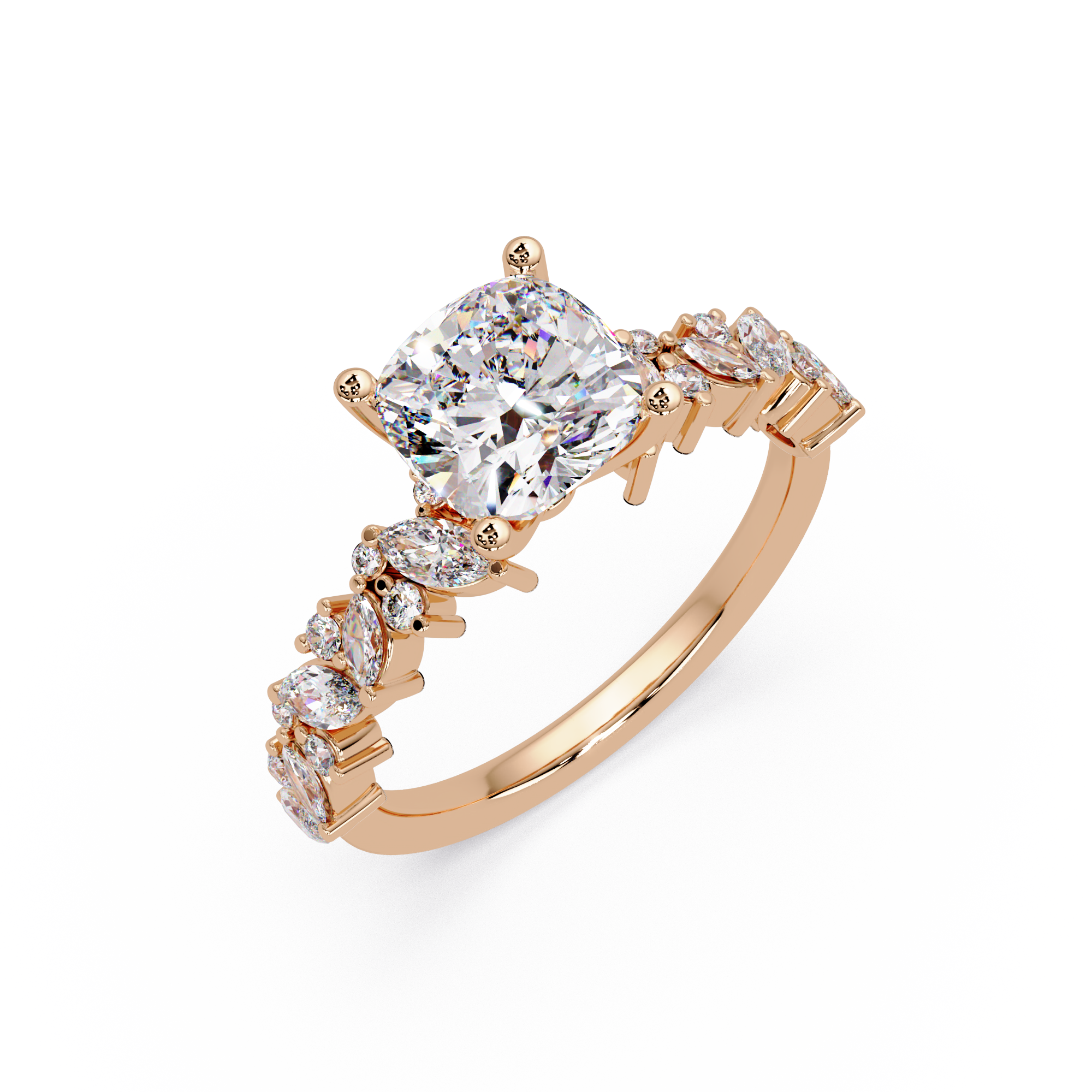 Nature Inspired Diamond Engagement Ring