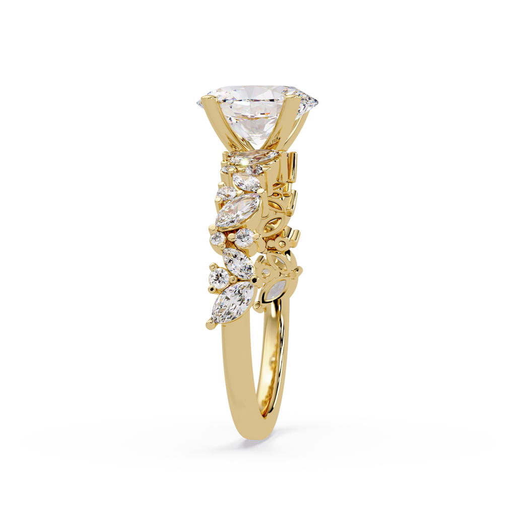 Floral Engagement Ring