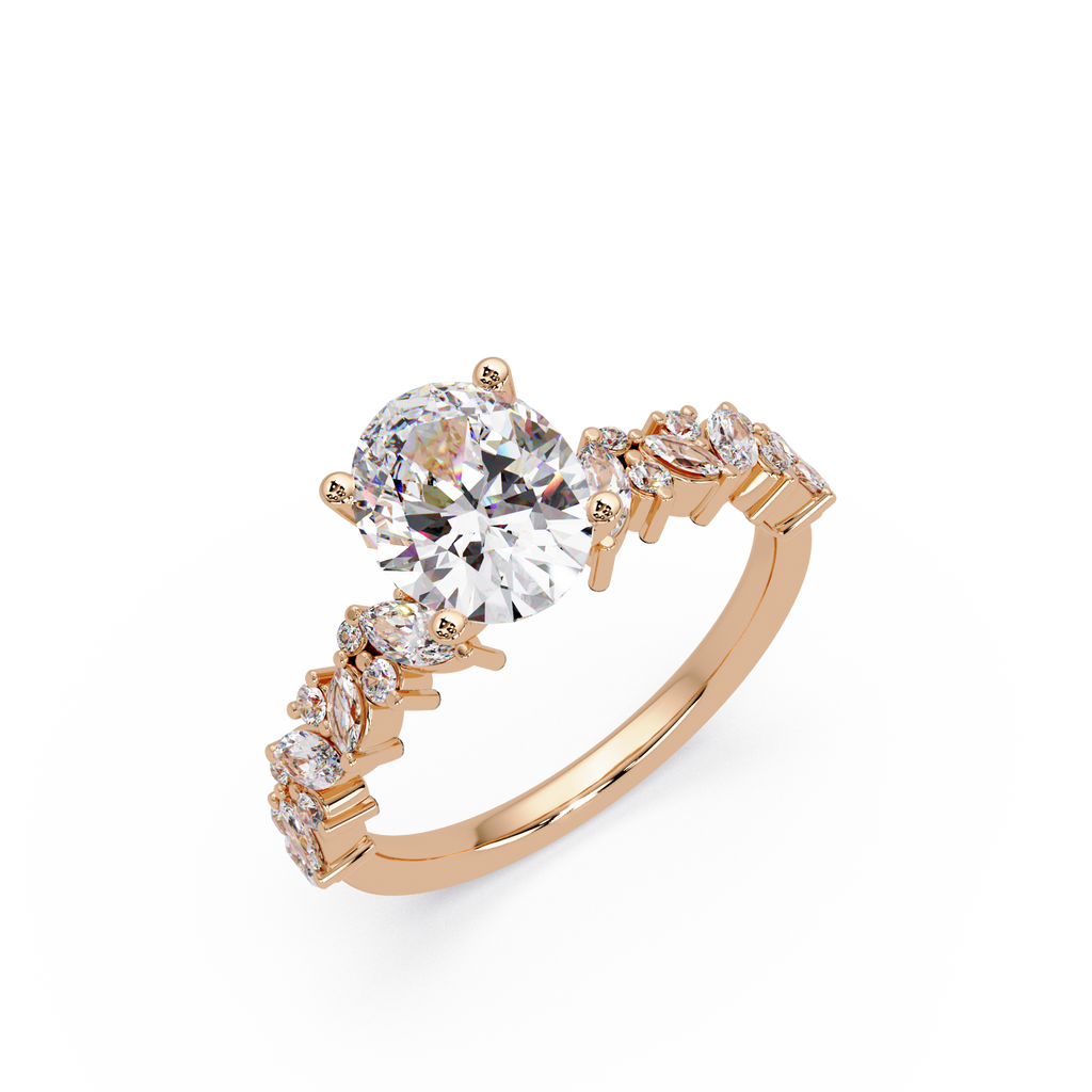 Floral Engagement Ring