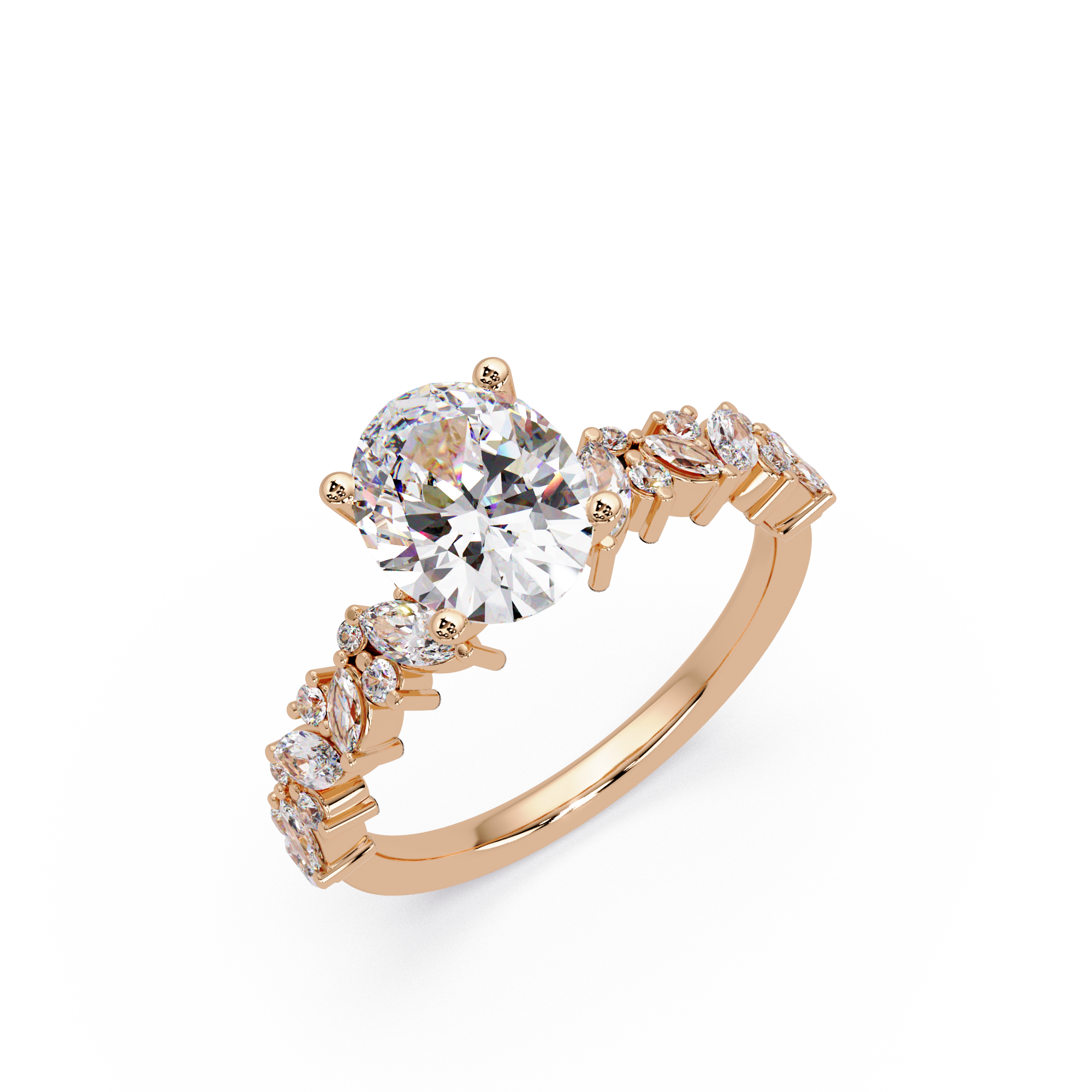 Floral Engagement Ring