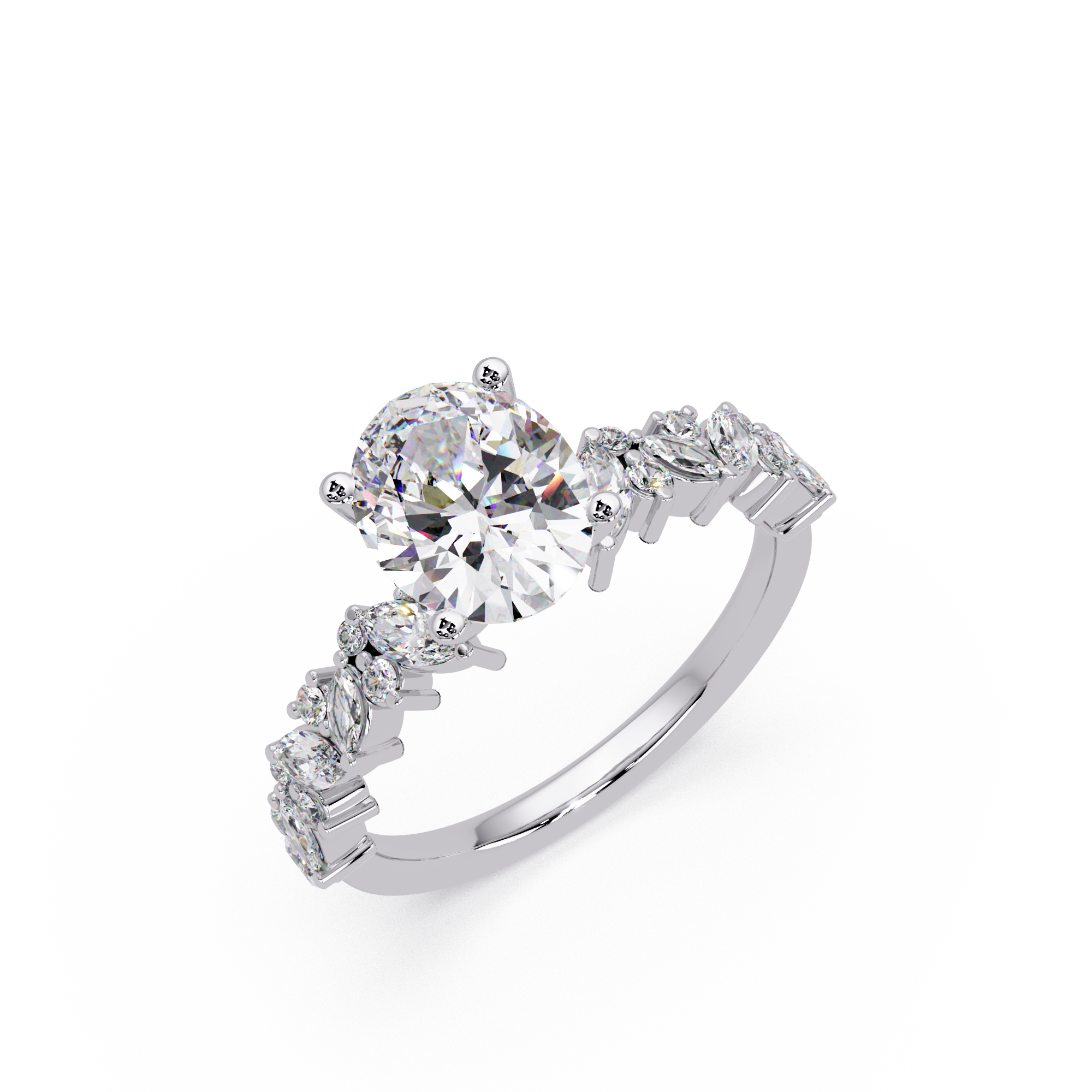 Floral Engagement Ring
