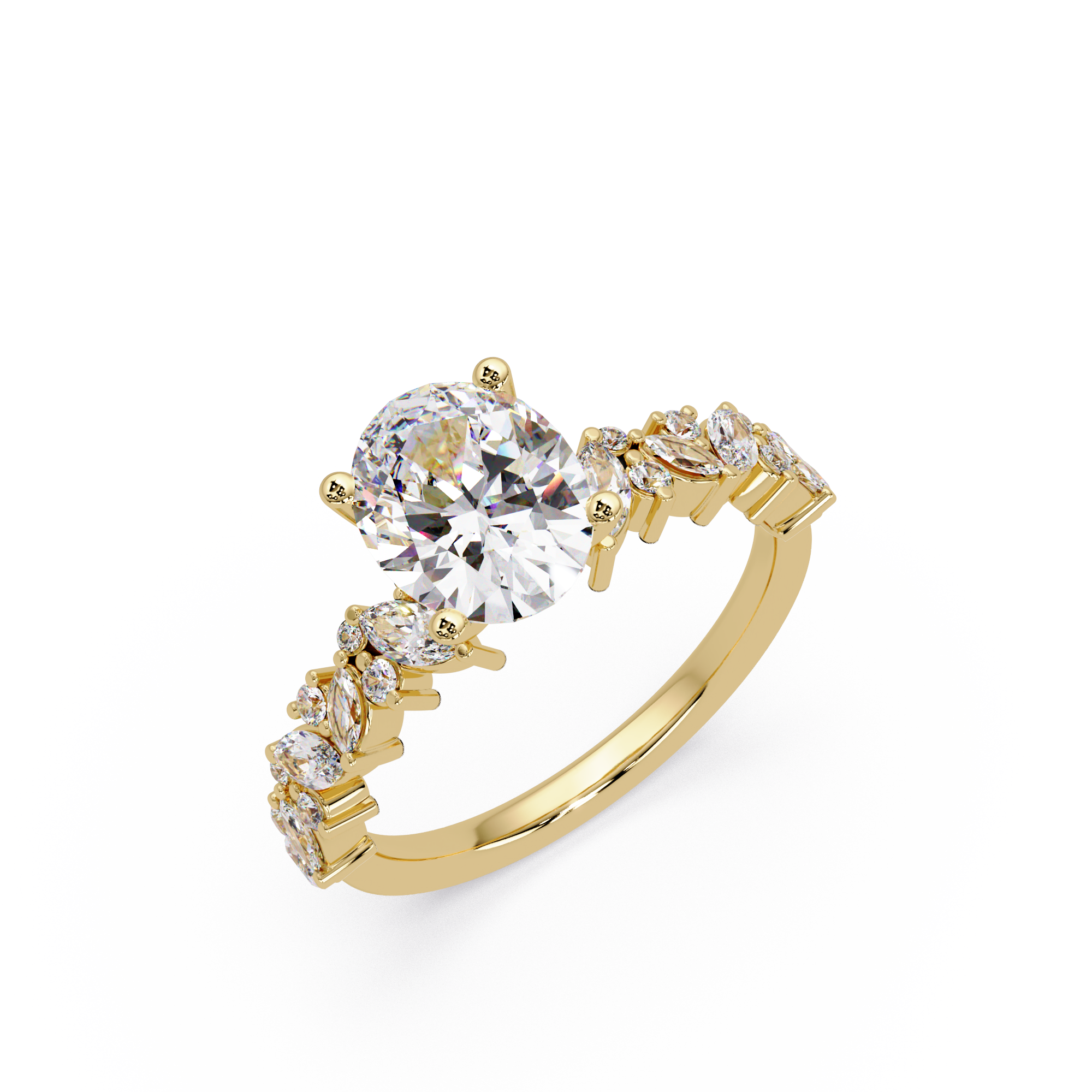 Floral Engagement Ring