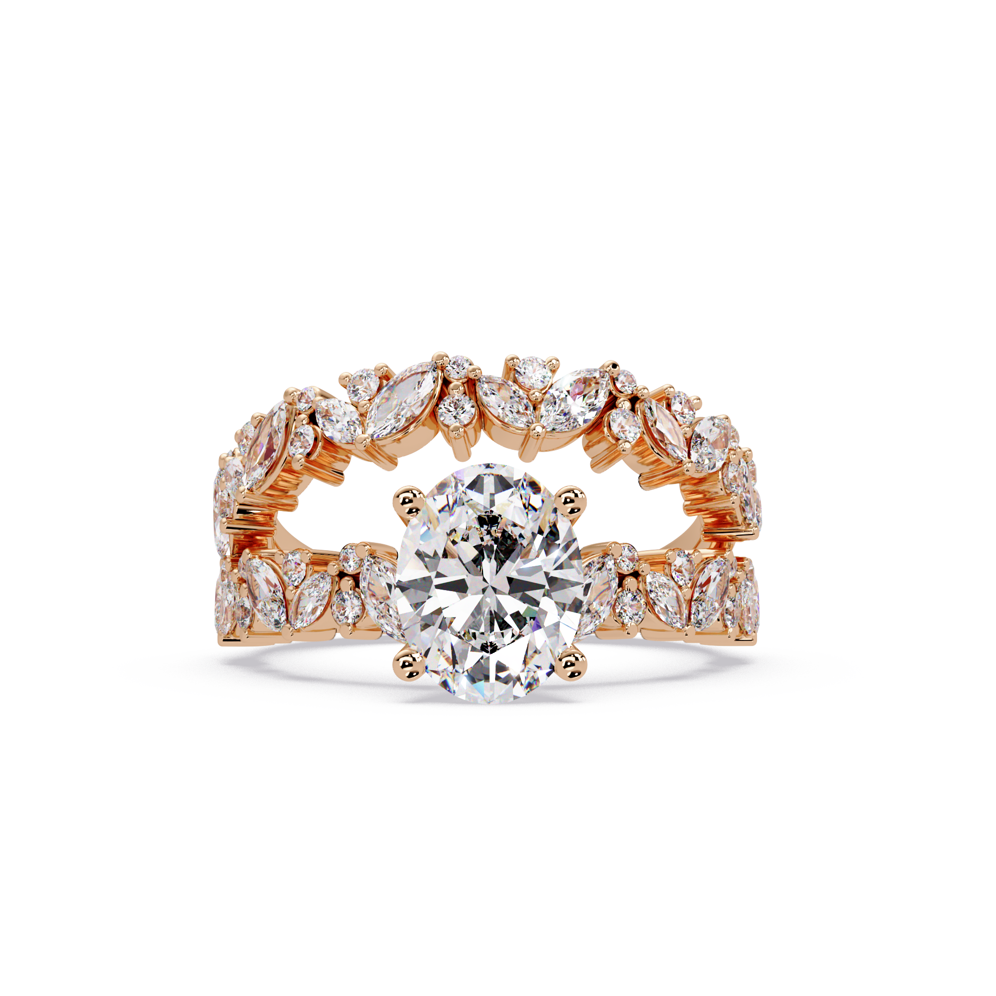 Floral Engagement Ring