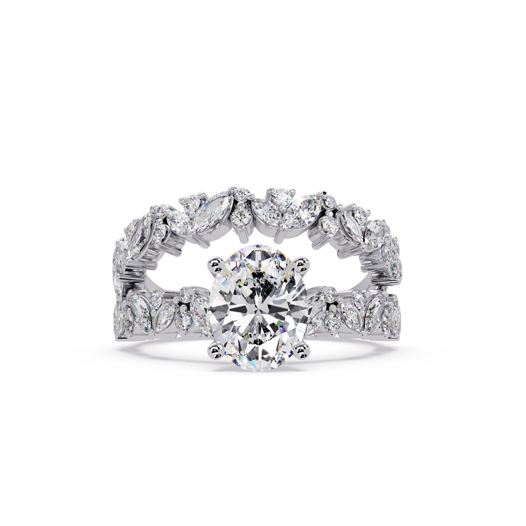 Floral Engagement Ring