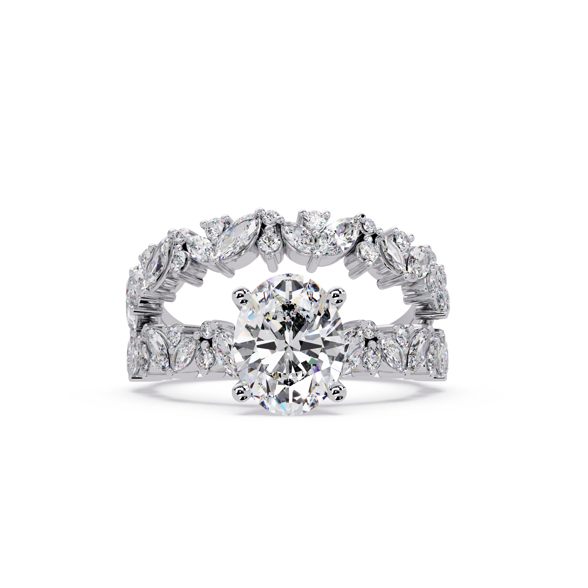 Floral Engagement Ring