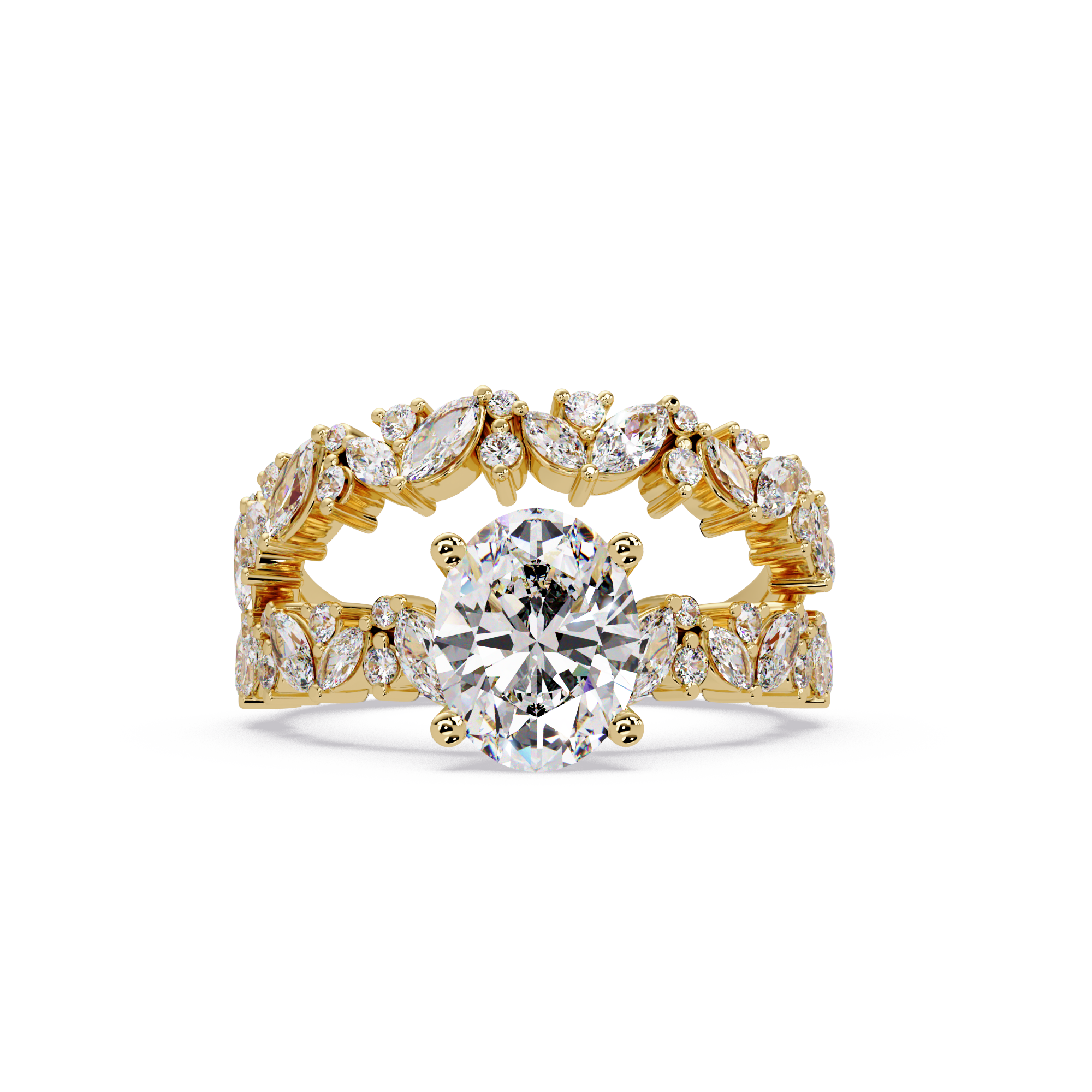 Floral Engagement Ring