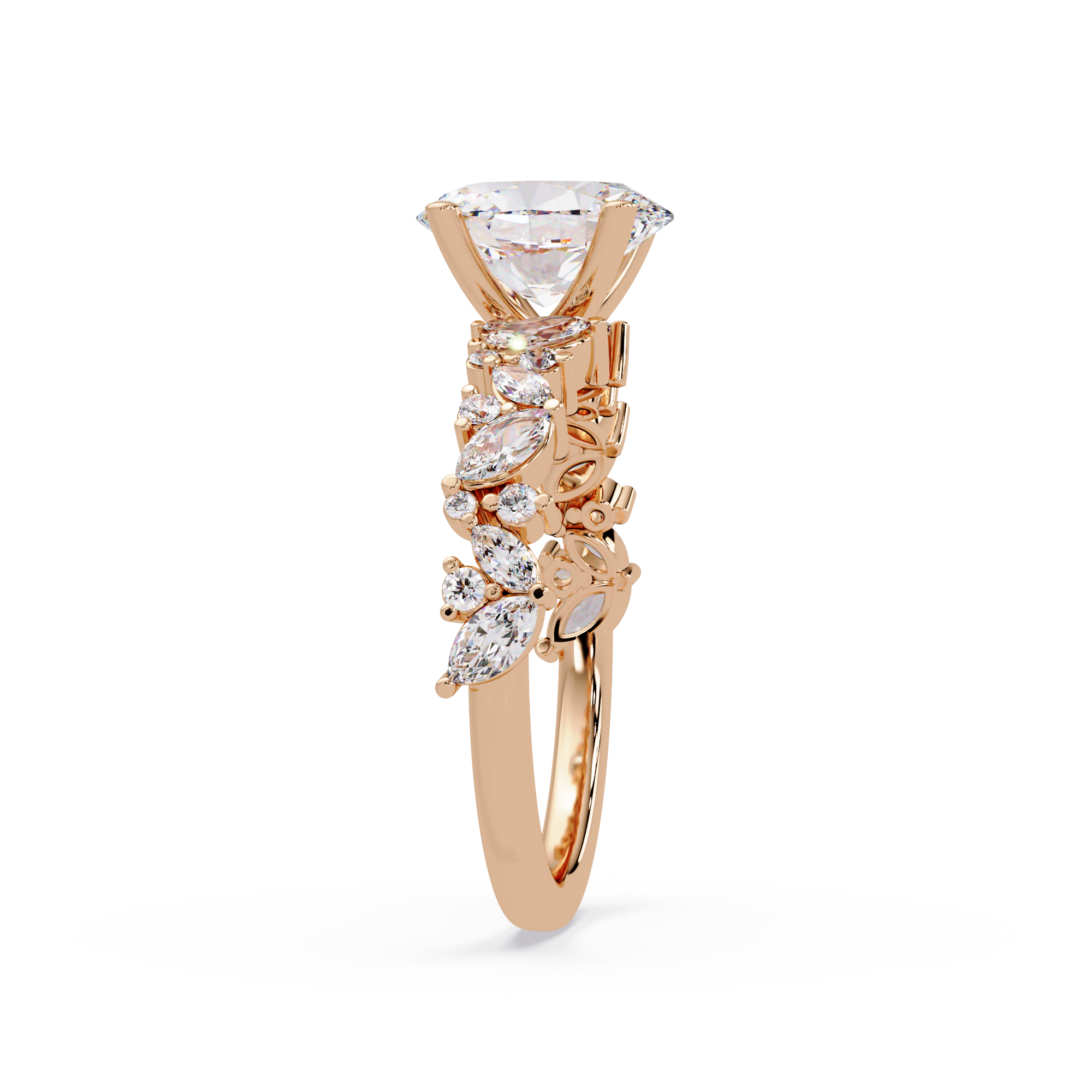 Floral Engagement Ring