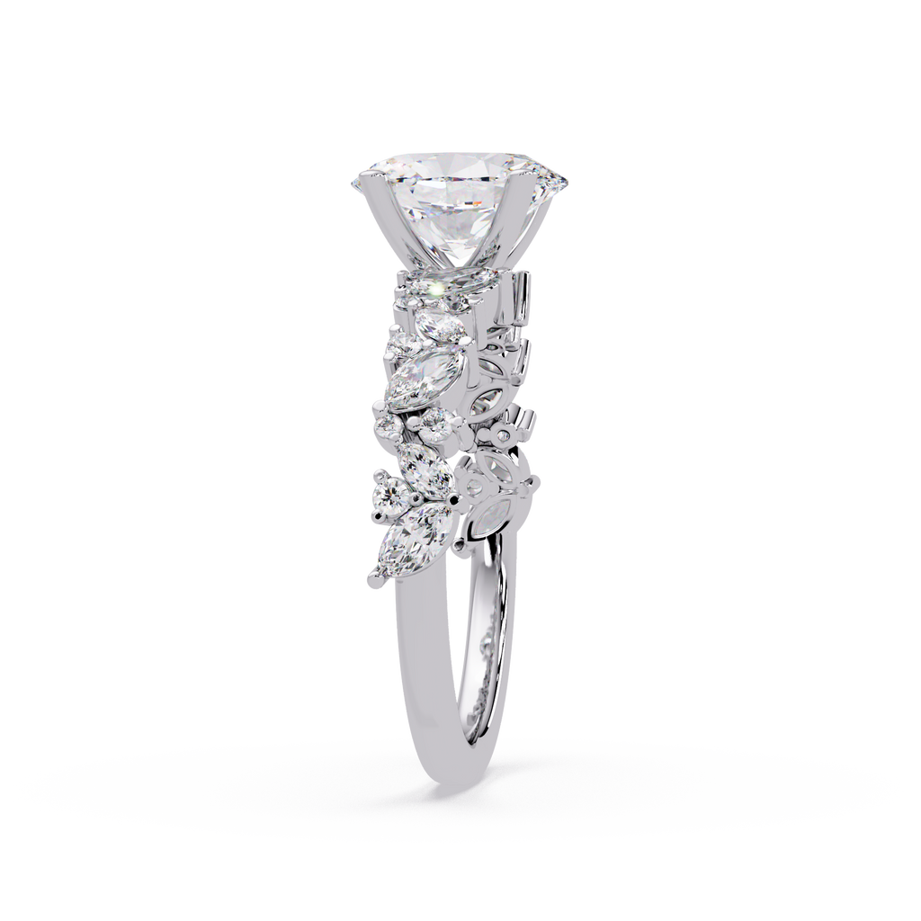 Floral Engagement Ring