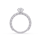 Twisted Rope Pear Diamond Solitaire Engagement Ring