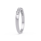 Emerald & Round Diamond Wedding Band | Alternating Emerald Cut Diamond Anniversary Ring