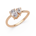 Pear & Oval Diamond Toi et Moi Engagement Ring