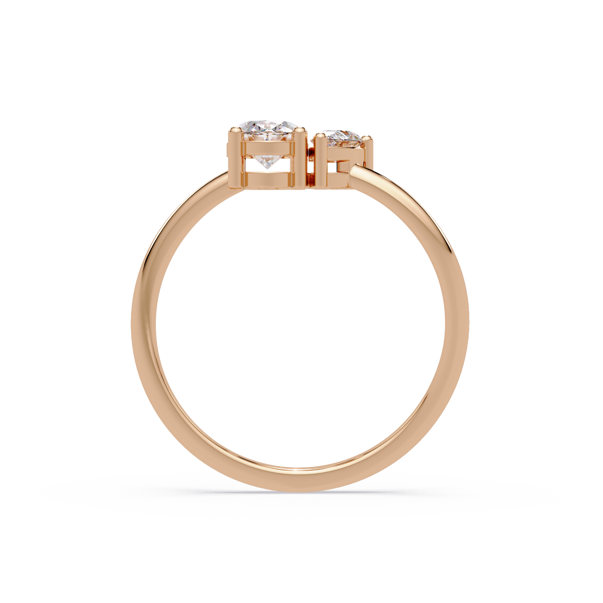 Pear & Oval Diamond Toi et Moi Engagement Ring