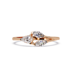Marquise & Pear Diamond Bypass Engagement Ring