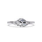 Marquise & Pear Diamond Bypass Engagement Ring