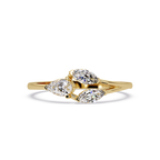 Marquise & Pear Diamond Bypass Engagement Ring
