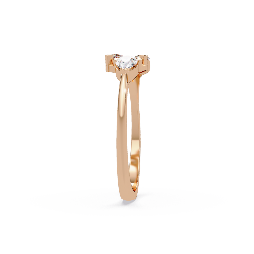 Marquise & Pear Diamond Bypass Engagement Ring