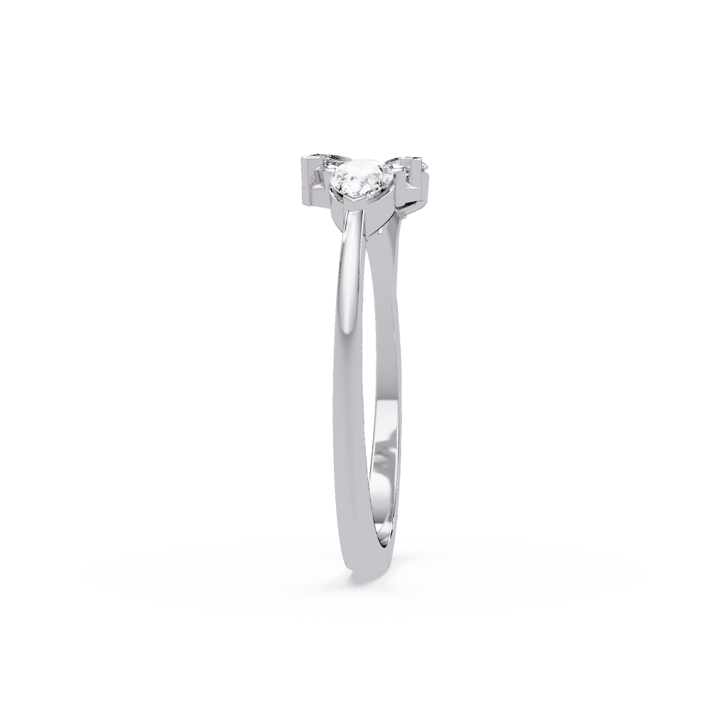 Marquise & Pear Diamond Bypass Engagement Ring